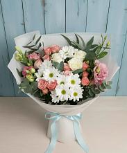 Букет цветов из:  Розы, Лизиантусы и Хризантемы #REPLACE_PRED# Частые