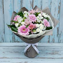 Букет цветов из:  Герберы, Альстромерии и Хризантемы в Частые