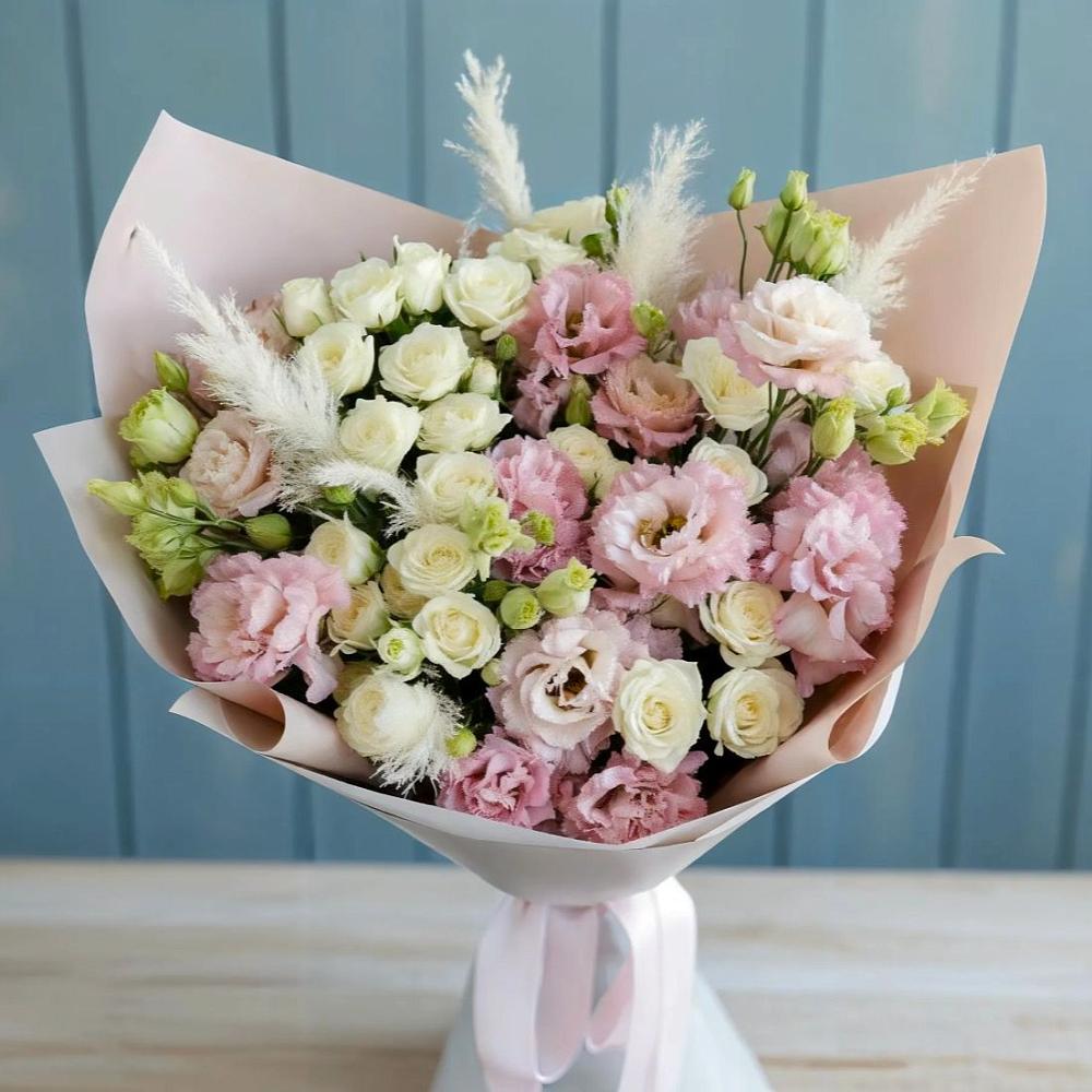 Букет цветов из: Альстромерии и Розы в Частые