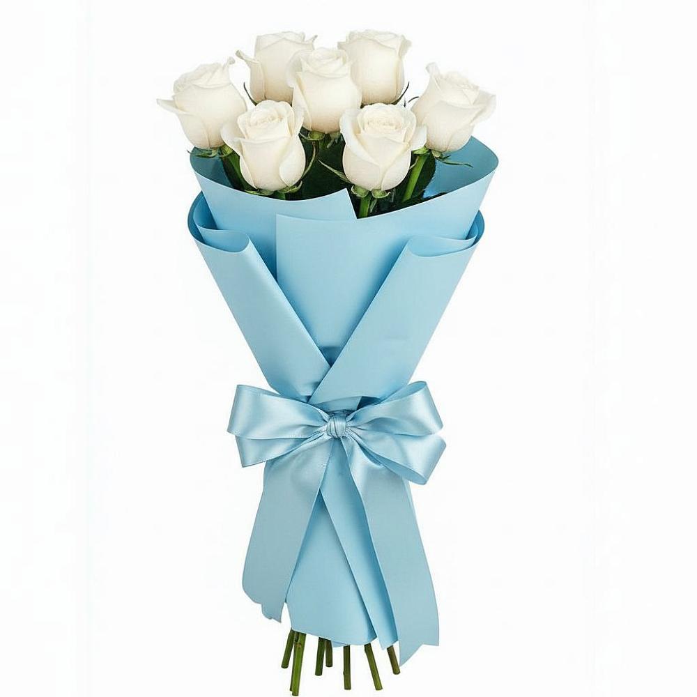 Букет 7 белых роз Проуд в Частые