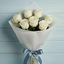 Букет 7 Белых роз Эдлесс Лав #REPLACE_PRED# Частые