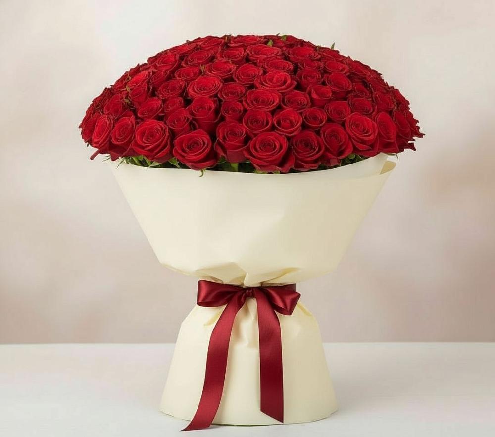 Букет 101 Красная роза Милано в Частые
