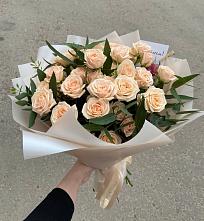 Букет Кремовые розы Латте в Частые