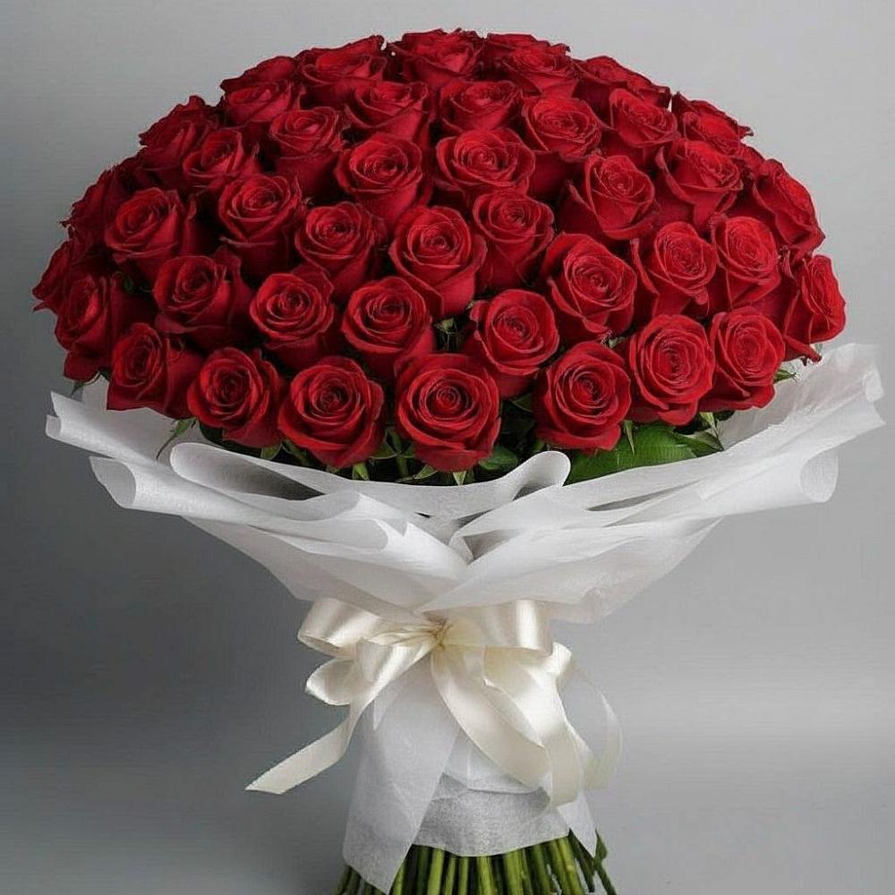 Букет 101 Красная роза Блэк Мэджик в Частые