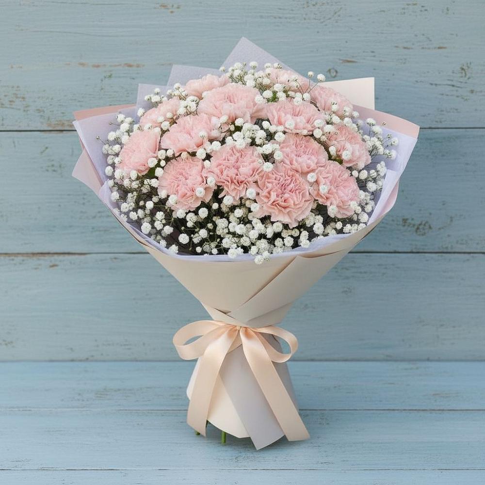 Букет цветов из: Гвоздики в Частые