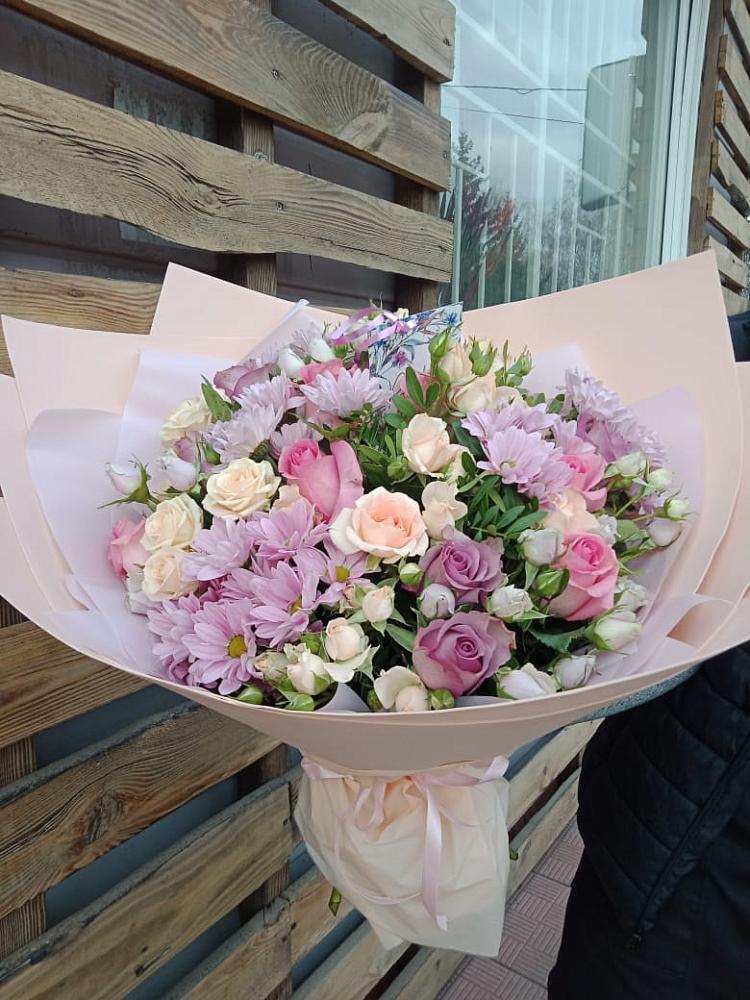 Букет цветов из: Розы и Хризантемы в Частые