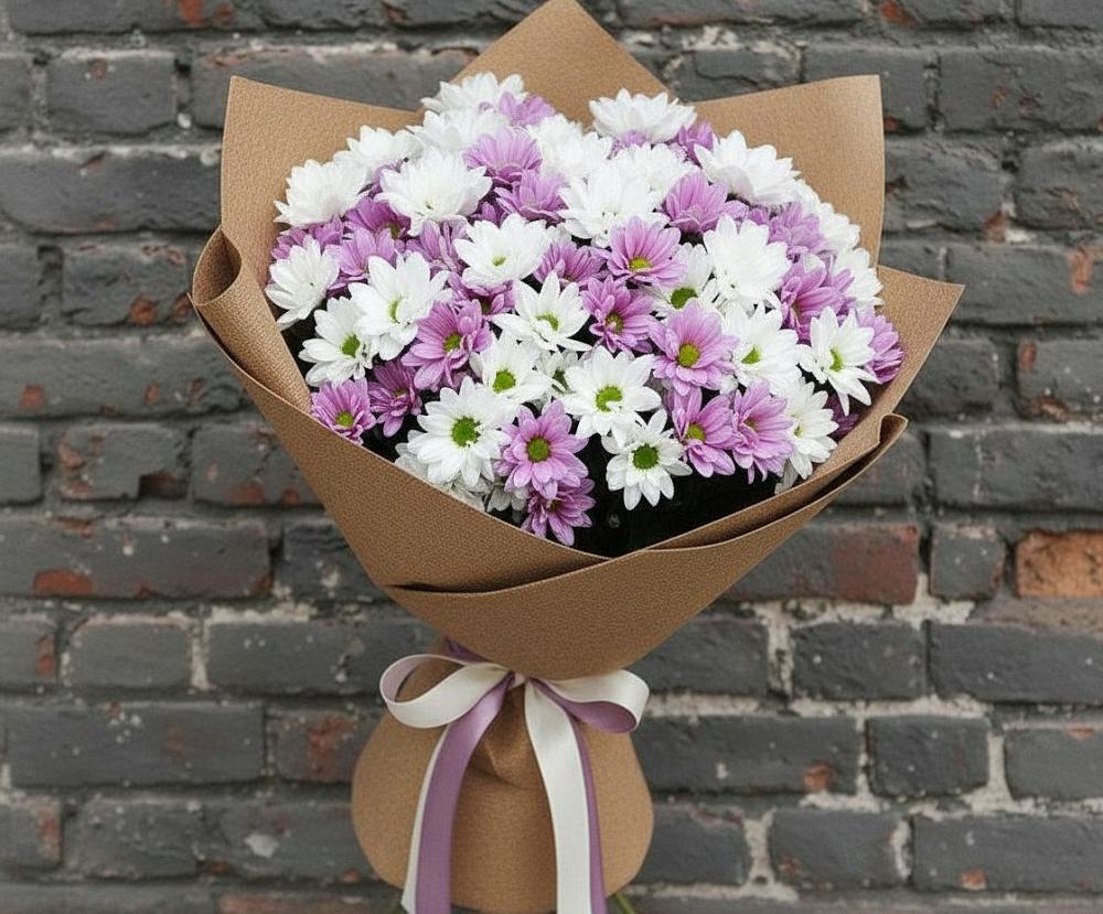 Букет цветов из: Хризантемы в Частые