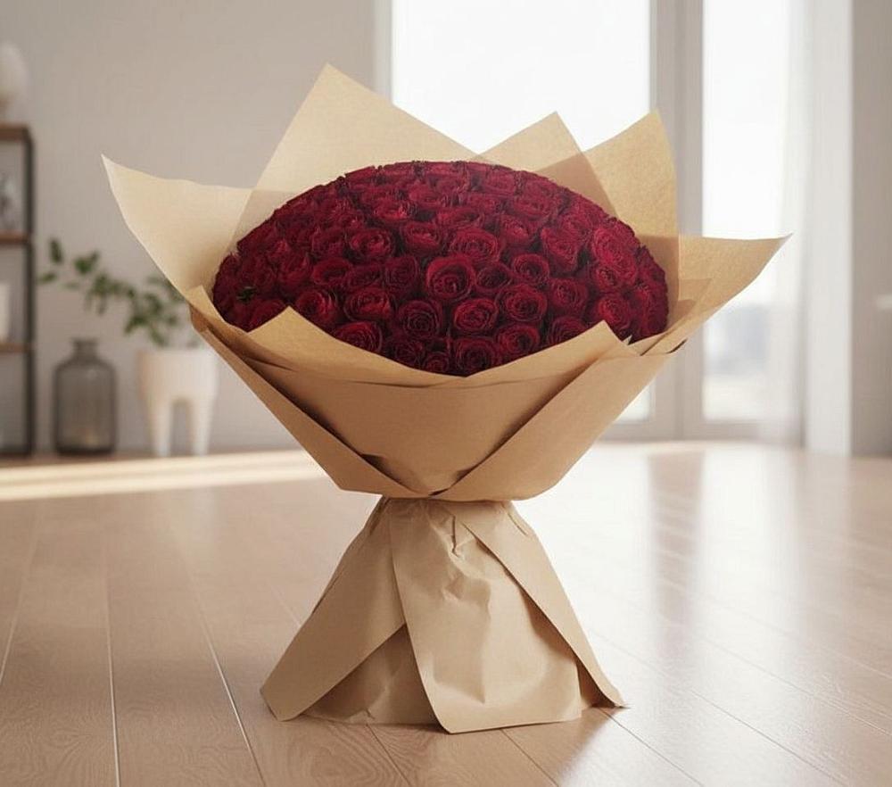 Букет 101 Красная роза в Частые